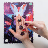 Cyber Rabbit wooden animal puzzle — premium HDF birch alternative laser-cut