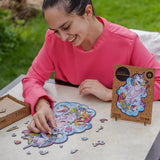 Inspiring Unicorn wooden puzzle — front view with vivid artwork