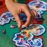Wandering Jellyfish wooden puzzle — reverse side hidden design