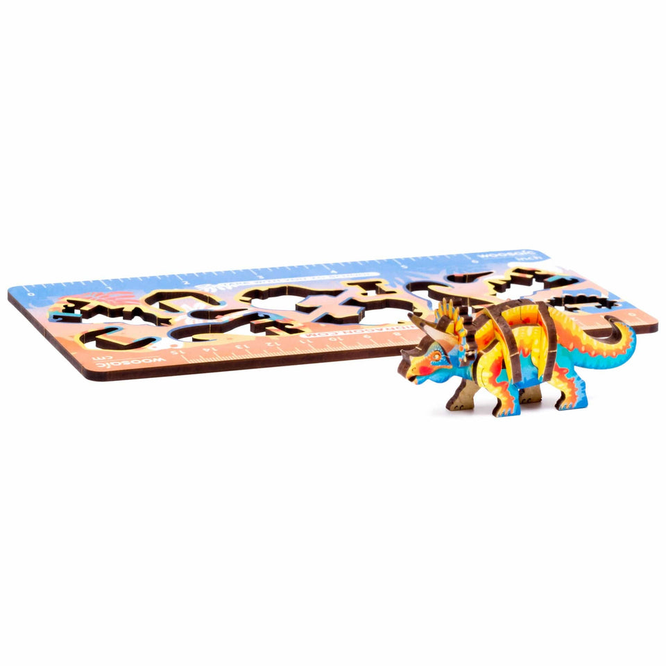 Triceratops wooden dinosaur puzzle for kids — view 16
