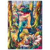 Tyrannosaurus Rex wooden dinosaur puzzle for kids — front view with vivid artwork