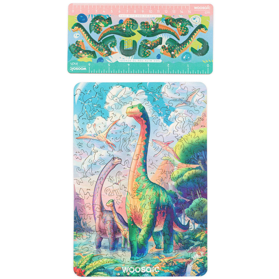 Diplodocus wooden dinosaur puzzle for kids — view 12