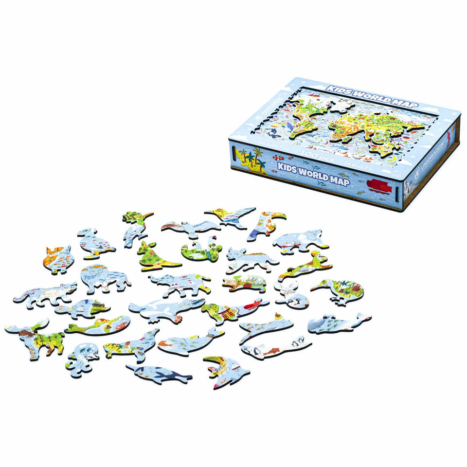 World Map wooden map puzzle — view 19
