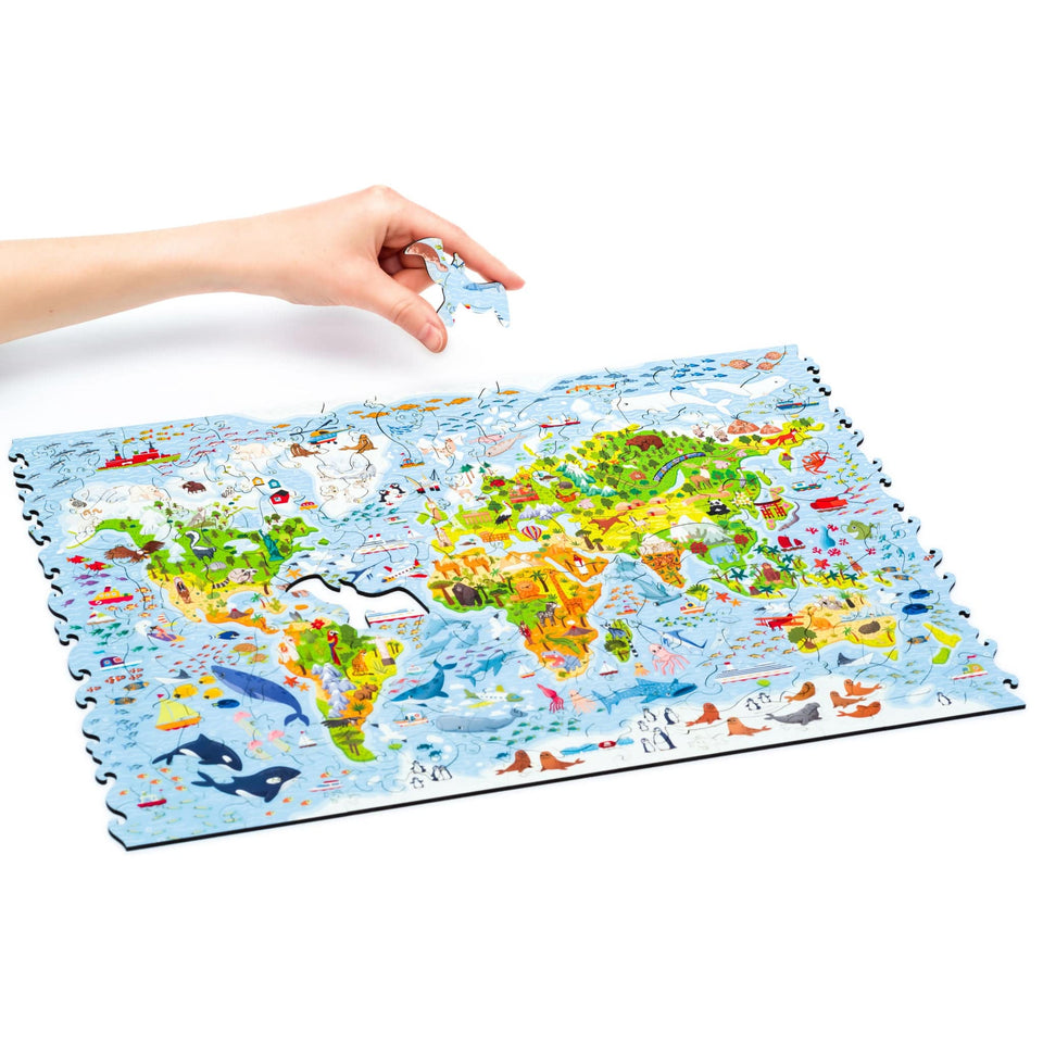 World Map wooden map puzzle — view 21