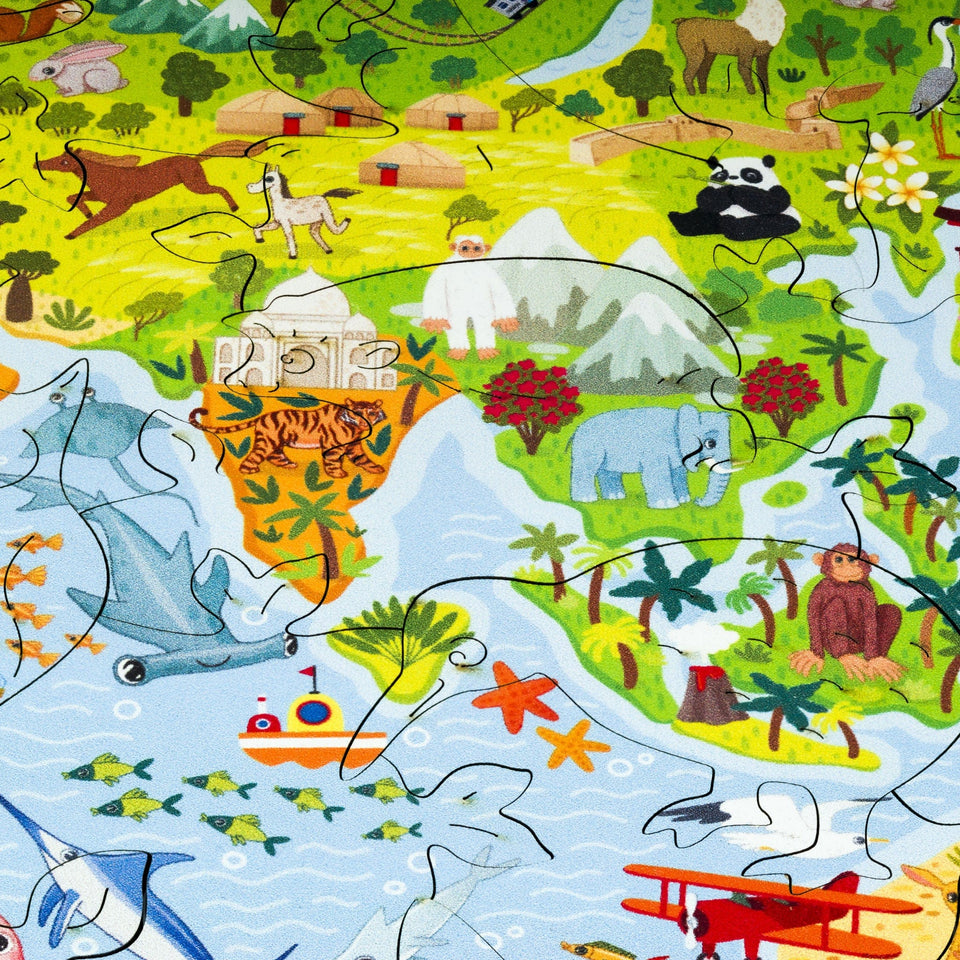 World Map wooden map puzzle — view 22