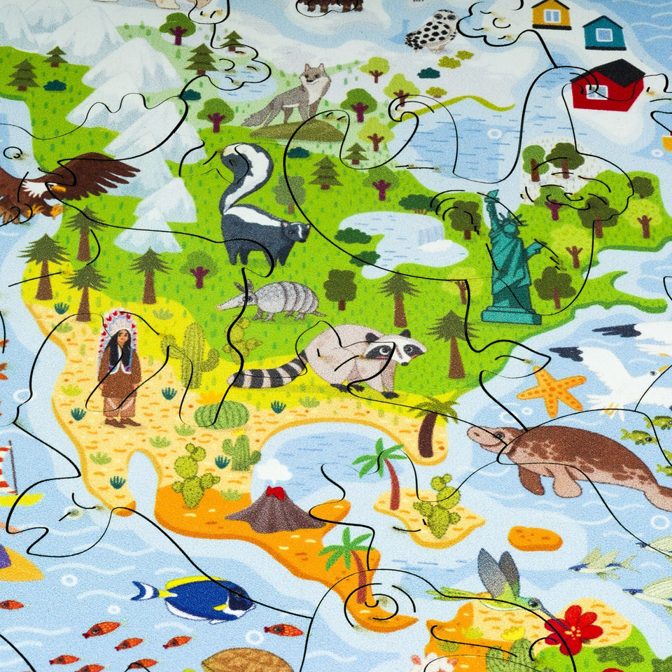 World Map wooden map puzzle — view 23