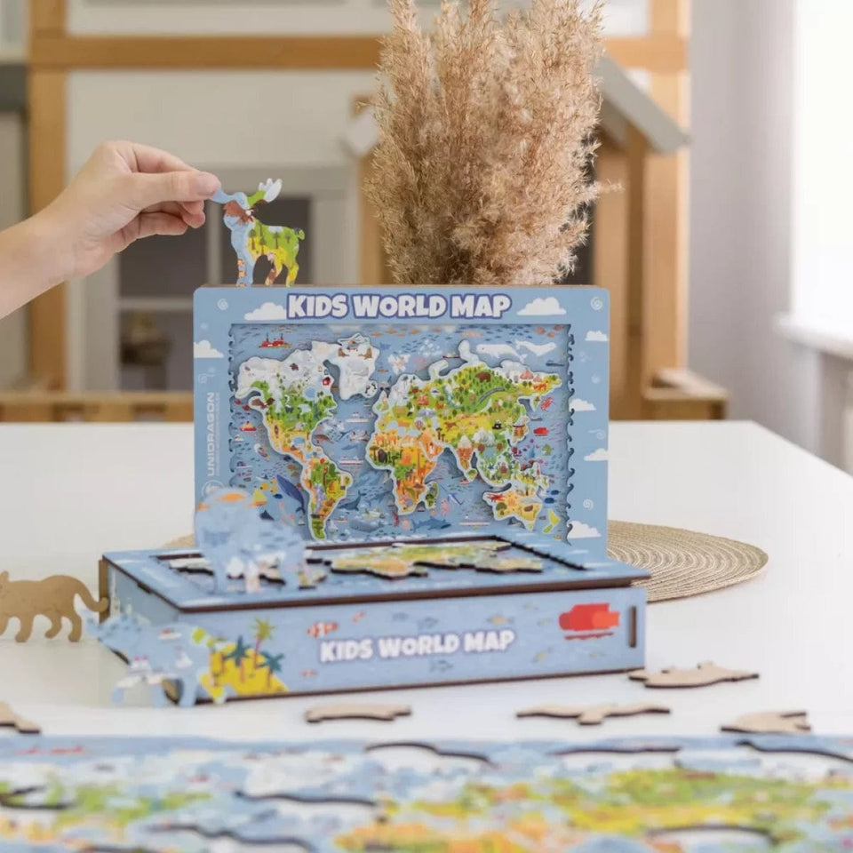 World Map wooden map puzzle — view 15