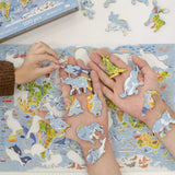 World Map wooden map puzzle — size dimensions and comparison