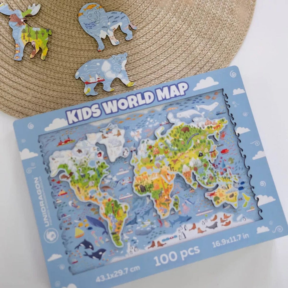 World Map wooden map puzzle — view 13