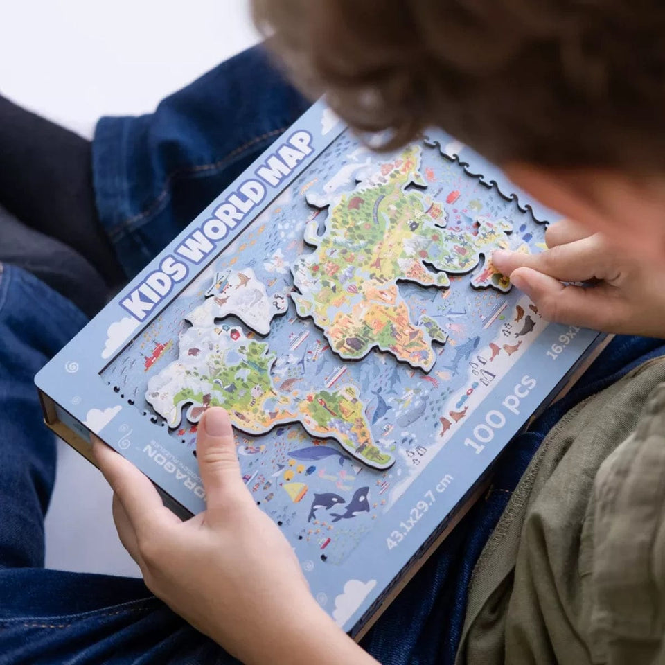 World Map wooden map puzzle — view 11