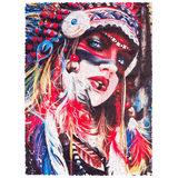 Ethnic Girl wooden puzzle — front view with vivid artwork