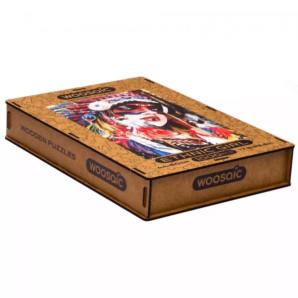 Ethnic Girl wooden puzzle — size dimensions and comparison