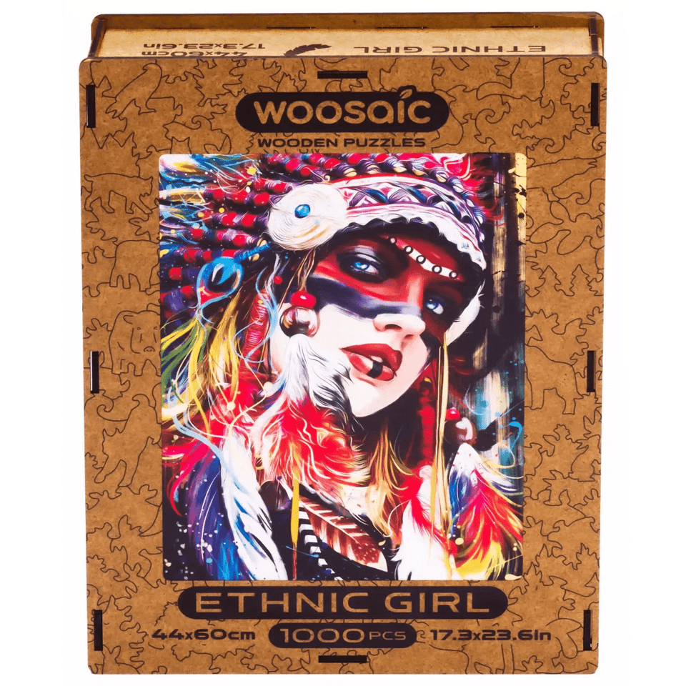 Ethnic Girl wooden puzzle — premium HDF birch alternative laser-cut