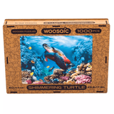 Shimmering Turtle wooden puzzle — premium HDF laser-cut puzzle close-up